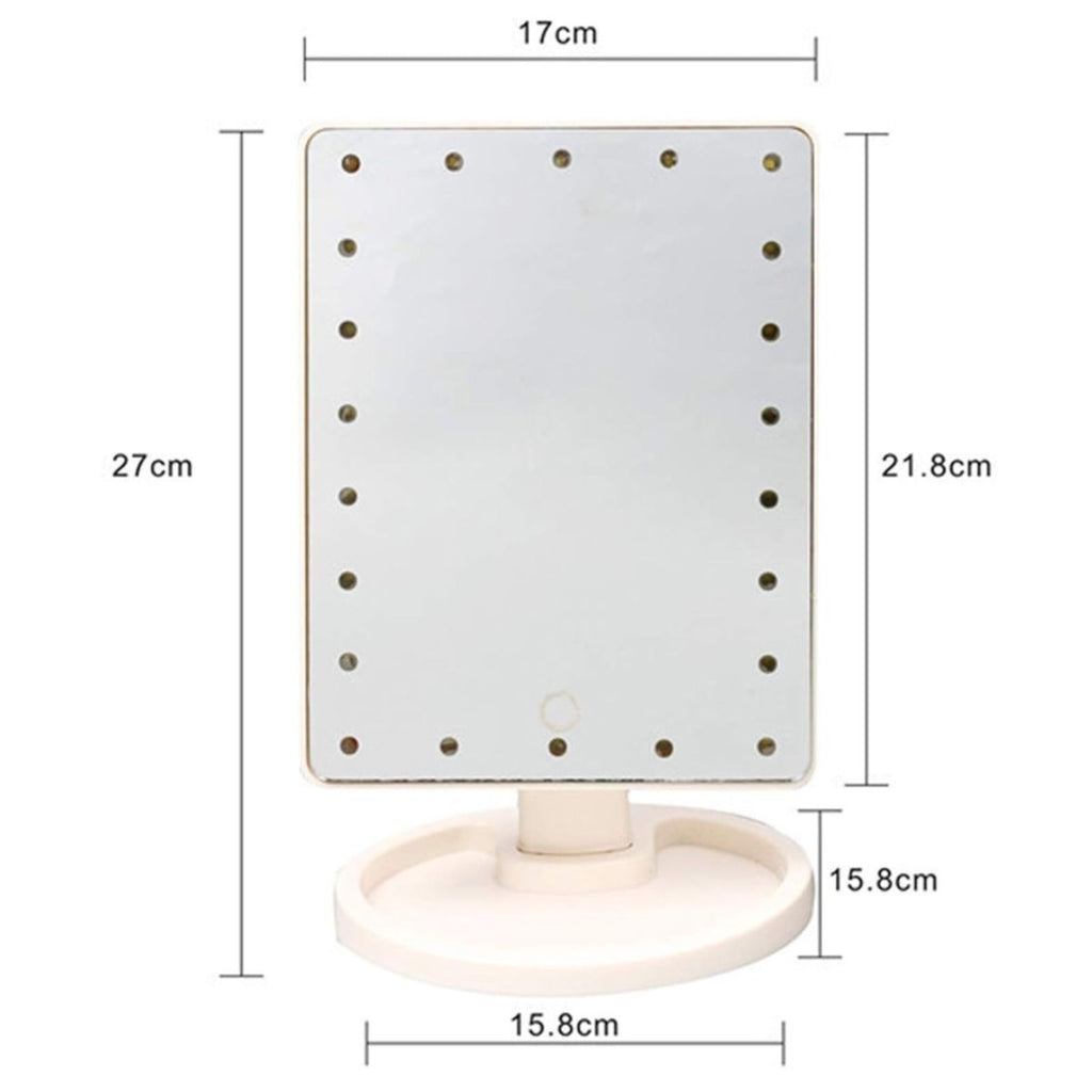 Espejo del Maquillaje Cuadrada LED 360°