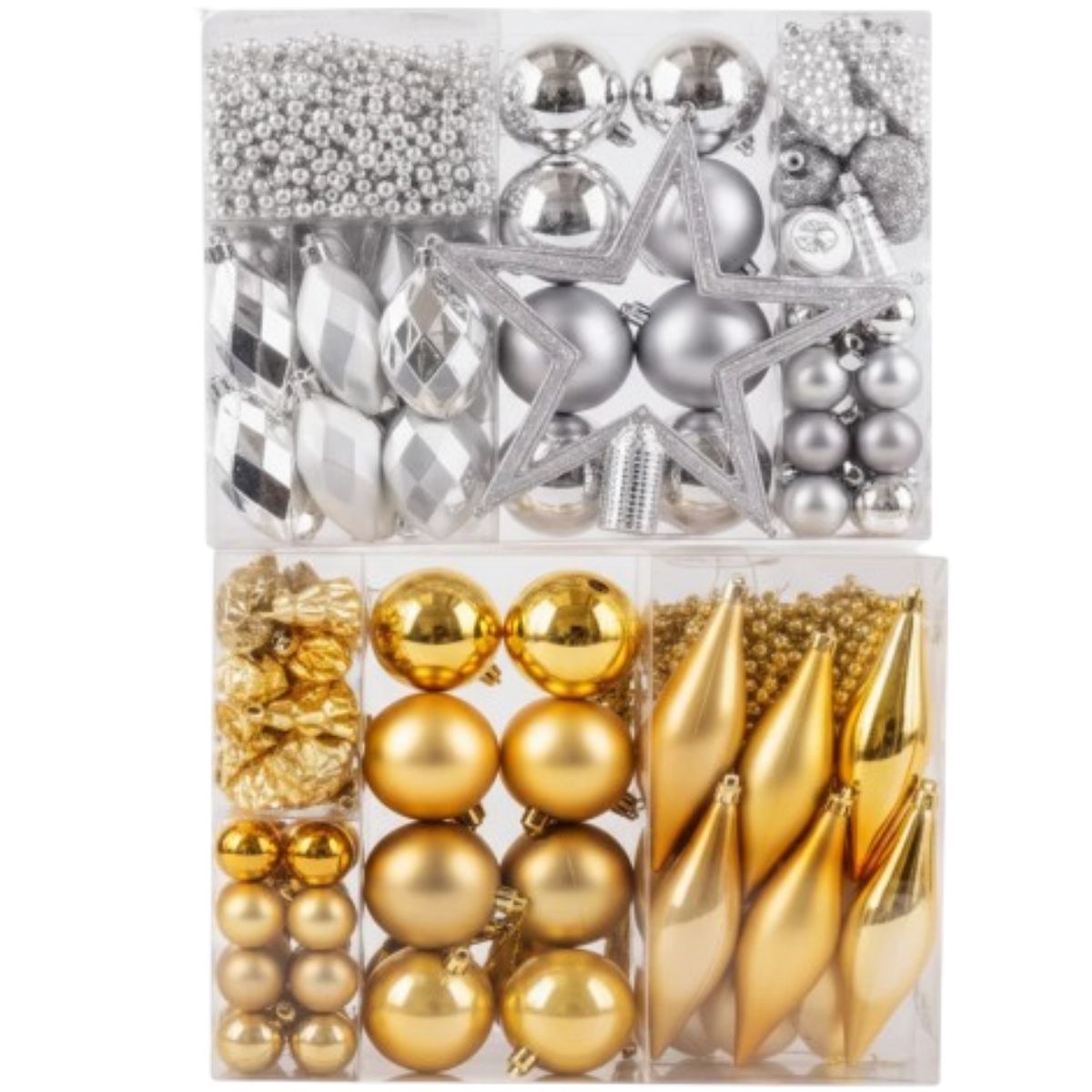 Set x 50 Adornos Navideños Dorado/Plata