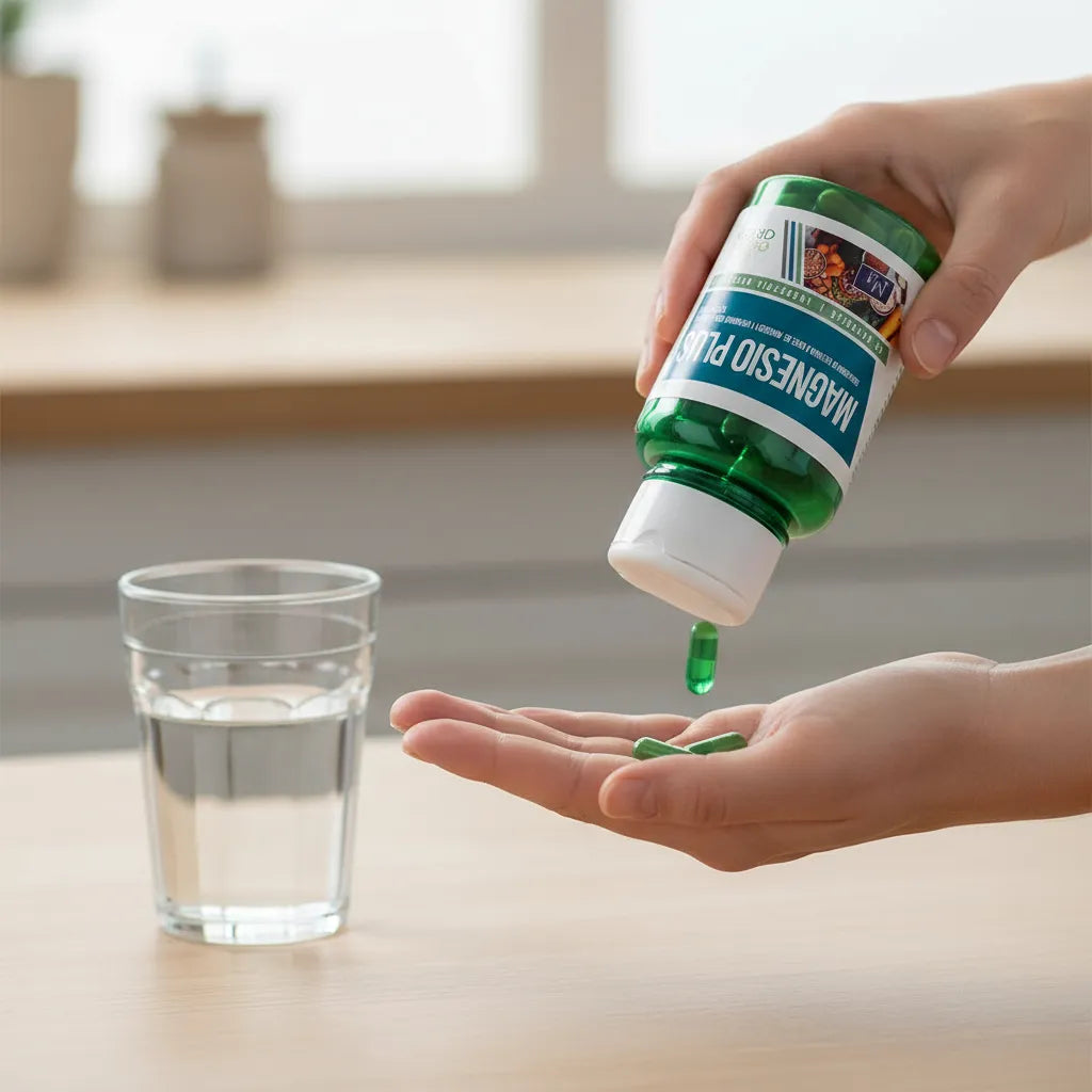 Magnesio Plus Con Potasio Y Vitamina B6 120 Cápsulas Natural Neutro