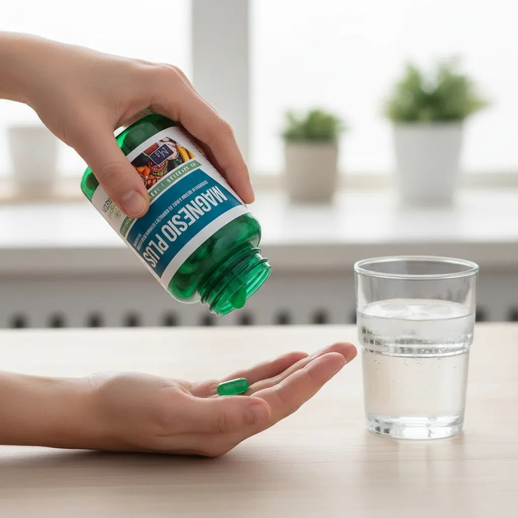 Magnesio Plus Con Potasio Y Vitamina B6 120 Cápsulas Natural Neutro