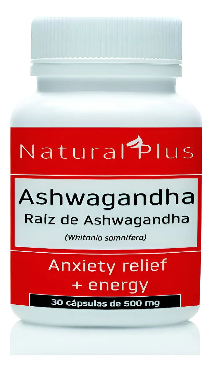 Ashwagandha (100% Pureza) ! 60 Cápsulas De 500mg Sabor Sin Sabor