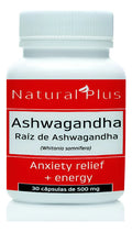 Ashwagandha (100% Pureza) ! 60 Cápsulas De 500mg Sabor Sin Sabor